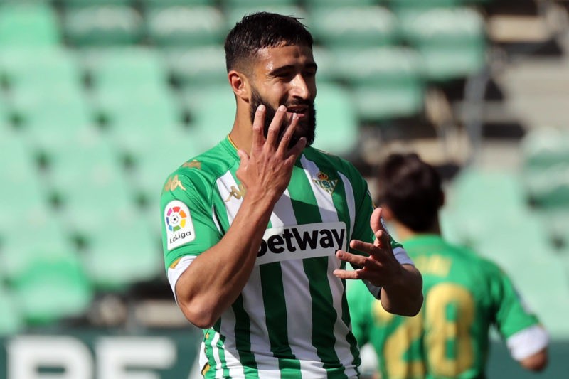 Nabil Fekir of Real Betis Balompie during the La Liga Santander match between Athletic Club de Bilbao and Real Madrid at Estadio San Mames in Bilba...