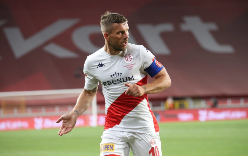 Lukas Podolski signs for Gornik Zabrze 3 Antalyaspors Lukas Podolski during Besiktas - Antalyaspor Turkish Cup Final at Gursel Aksel Stadium in Izmir, 15th of May, 2021. Besiktas wins 2 - 0 to be Turkish Cup Champion. Copyright: Tolga Adanali