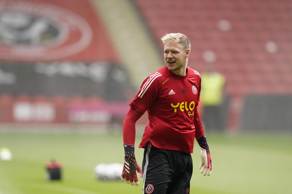 Aaron Ramsdale's new admission makes Arsenal fans love him more 4 Sheffield, England, 23rd May 2021. Aaron Ramsdale of Sheffield Utd warms up during the Premier League match at Bramall Lane, Sheffield. Picture: Andrew Yates / Sportimage