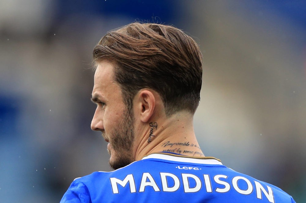 Leicester City v Tottenham Hotspur - Premier League - King Power Stadium Leicester City's James Maddison during the Premier League match at the Kin...