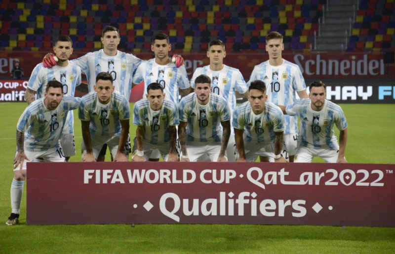 Emi Martinez makes his Argentina debut - Argentina World Cup football qualification, Argentina versus Chile Players of Argentina pose for official ...