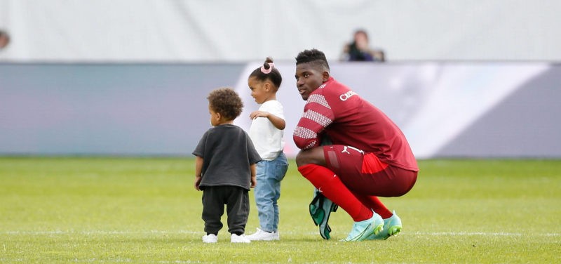 Denis Zakaria und Silvan Widmer *** Photo Manuel Geisser 03 06 2021 St Gallen Kybunpark St Gallen Season 2020 2021