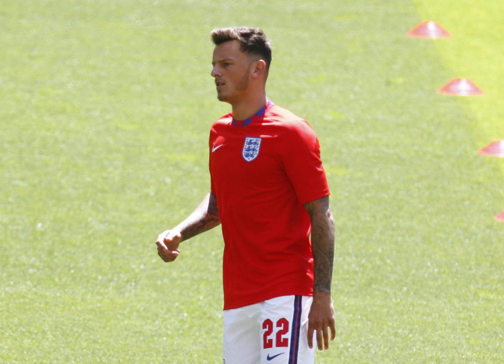 England v Croatia - European Championship: Ben White of Brighton and England during the pre-match warm-up during European Championship Group D betw...