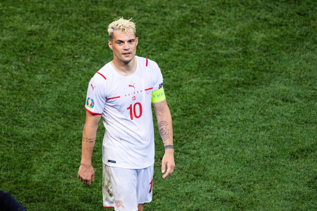 Granit Xhaka Switzerland after the victory against France Bucharest Bucuresti Romania Copyright: JustPictures.ch/JustPicturesPlus
