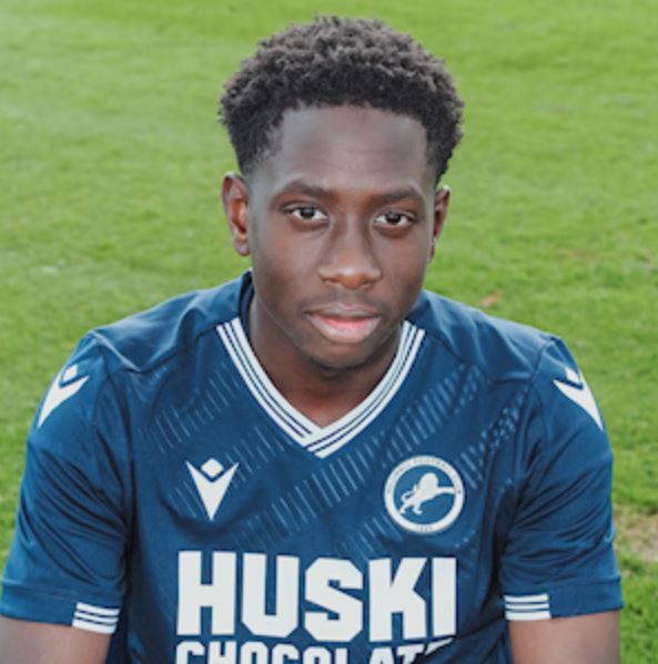 Abdul Abdulmalik with Millwall (Photo via MillwallFC.co.uk)