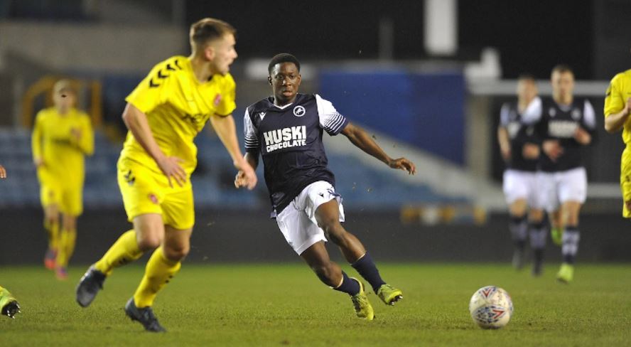 Arsenal following teenage Millwall forward Abdul Abdulmalik 2 Abdul Abdulmalik with Millwall (Photo via MillwallFC.co.uk)