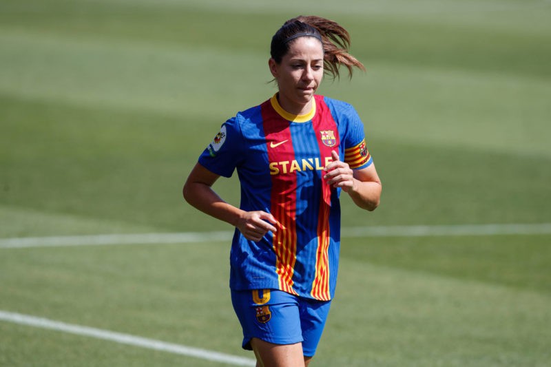 Vicky Losada of FC Barcelona during the Primera Iberdrola match between FC Barcelona and SD Eibar at Johan Cruyff Stadium in Barcelona, Spain on Ju...