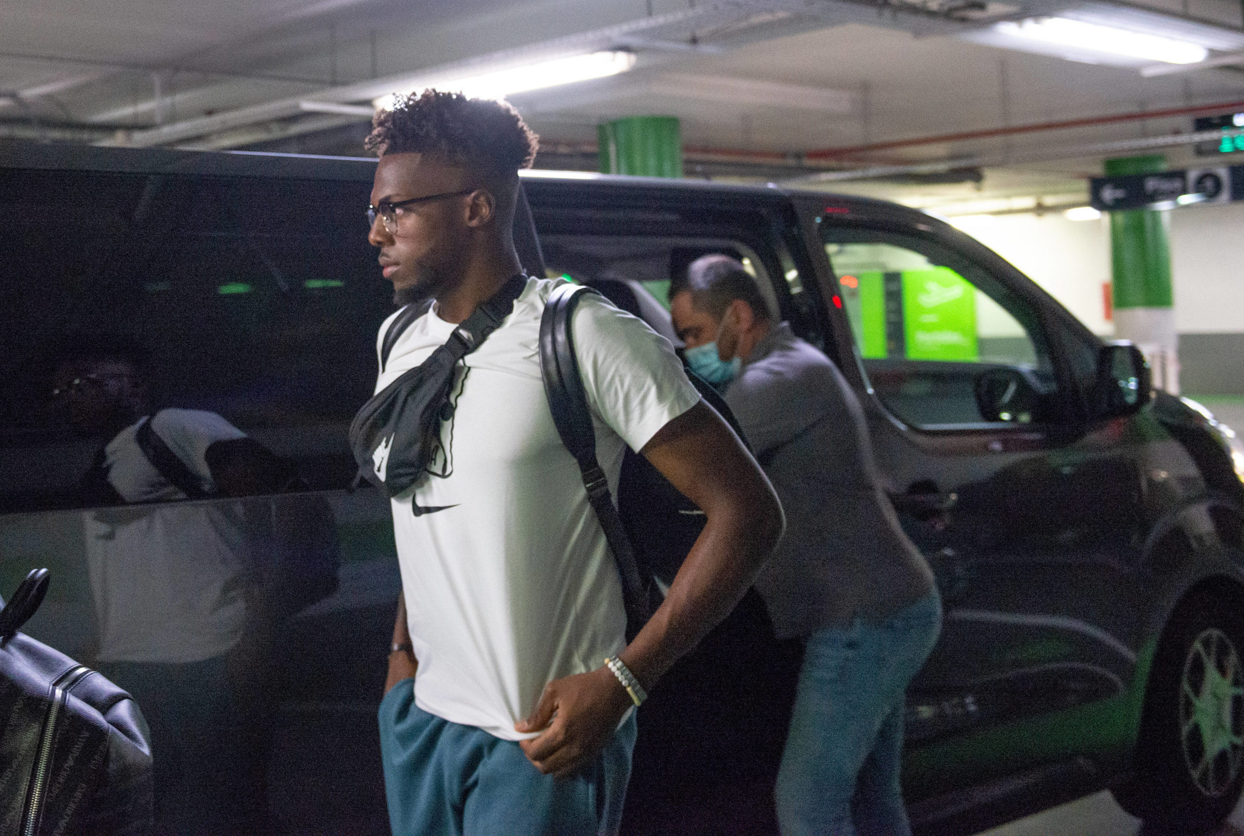 Departure of Nuno Tavares, Benfica player, to London, at Humberto Delgado airport. Departure from Nuno Tavares to London Lisbon, 07/02/2021 - Copyr...