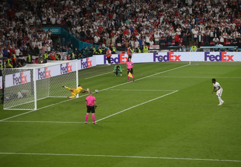 Bukayo Saka abuse prompts strong Arsenal statement 2 Bukayo Saka of England sees his penalty saved by Gianluigi Donnarumma of Italy during the UEFA Euro 2020 final match at Wembley Stadium, London Copyright: Paul Chesterton