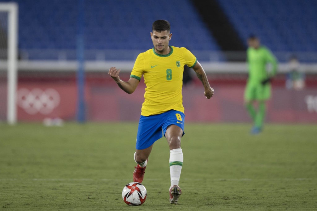 Arsenal will need to pay €45m to sign Bruno Guimaraes 2 22nd July 2021 - Stadium Yokohama, Yokohama, Japan, Tokyo - 2020 Olympic Games, Brazil versus Germany Bruno Guimaraes of Brazil. Lucas Figueiredo / CBF