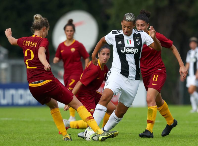 Lianne Joan Sanderson of Juventus in action at Tre Fontane Stadium in Rome, Italy on October 21, 2018. AS Roma v Juventus - Serie A Women Copyright: Matteo Ciambelli