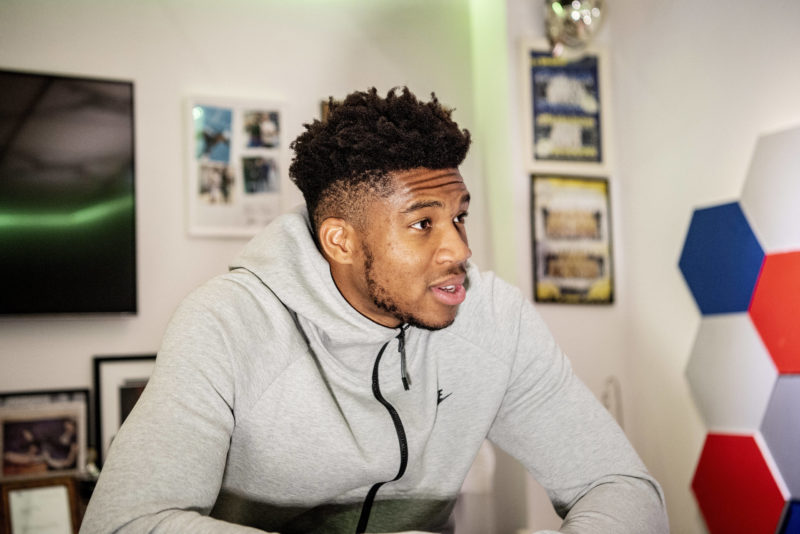 Giannis Antetokounmpo, The Greek Freak, visits Stockholm, Sweden 11 Nov 2020 c BARDELL ANDREAS / Aftonbladet / TT