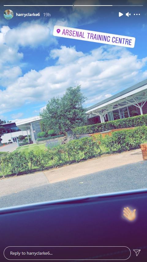 Harry Clarke on his Instagram story