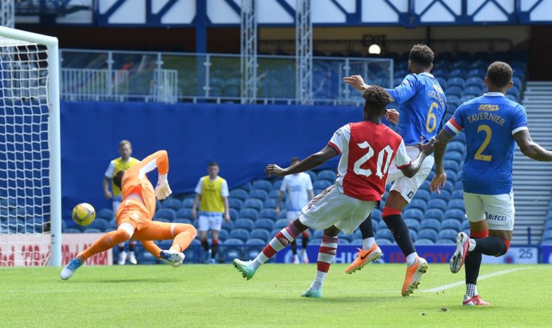 Tavares scores: Rangers 2 vs Arsenal 2 - with goals 2 Nuno Tavares scores vs Rangers
