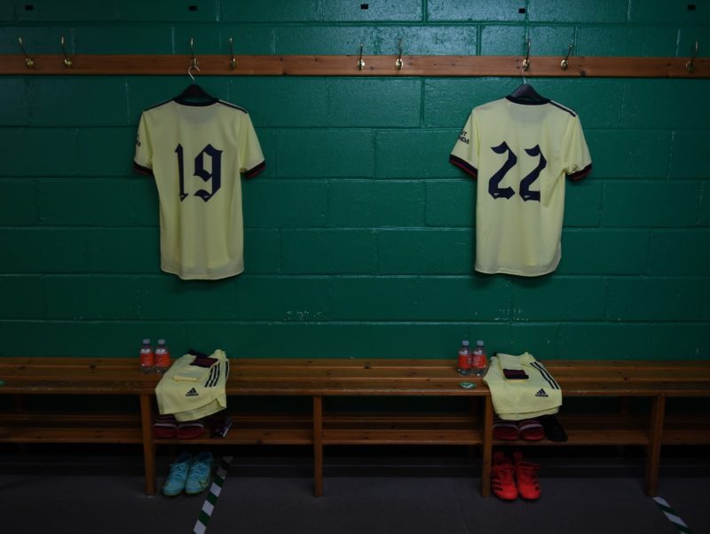 Hibs vs Arsenal dressing room via @Arsenal