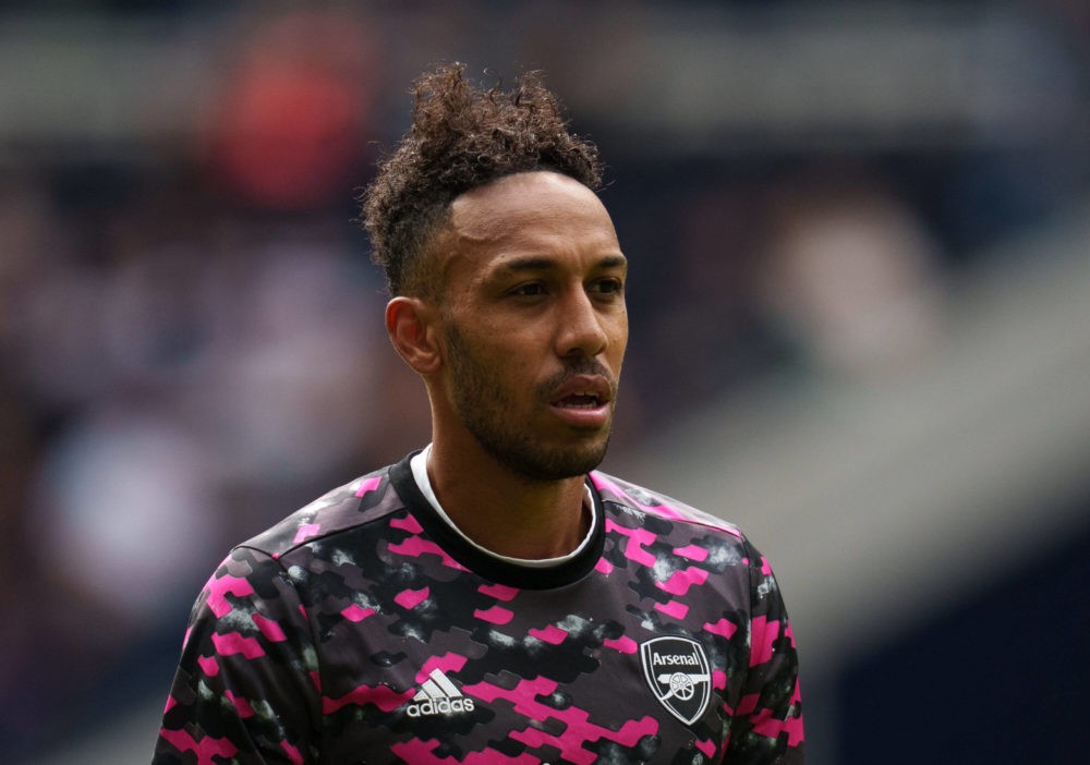 Pierre-Emerick Aubameyang of Arsenal pre-match during the 2021/22 Pre Season Friendly Mind series tournament match between Tottenham Hotspur and Ar...