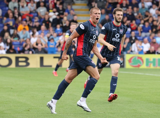 Ross County’s Harry Clarke scores against Rangers (Steve Welsh / PA / PA Wire)