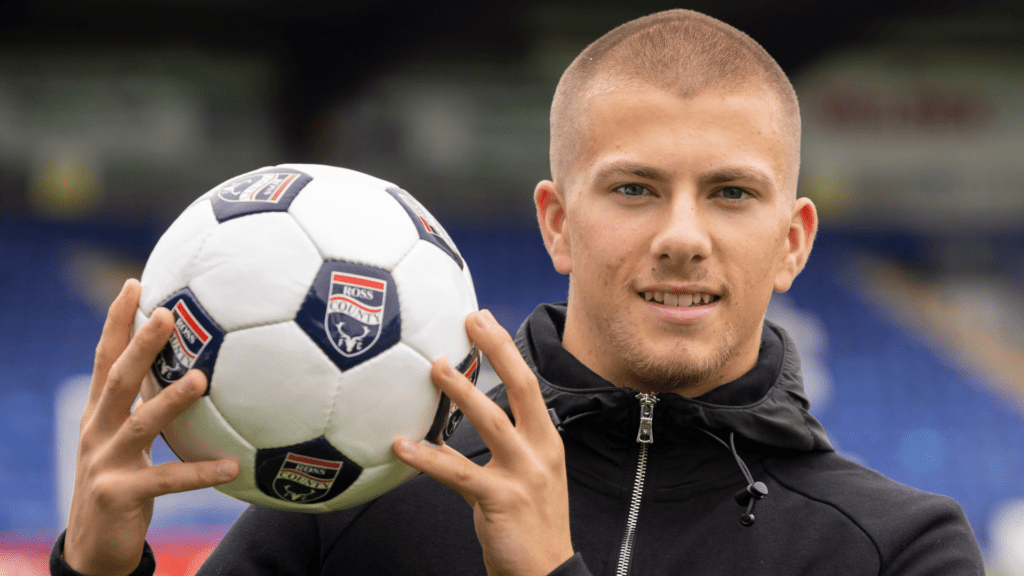 Arsenal loanee Harry Clarke wins Player of the Month award 2 Harry Clarke with Ross County (Photo via Ross County FC)