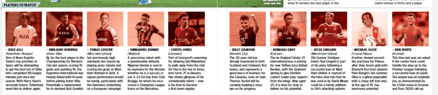 Ben White named in 10 players to watch in the new season 3 World Soccer, September 2021 edition