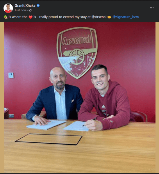 Granit Xhaka via Instagram