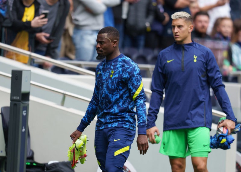 Serge Aurier of Spurs during the 2021/22 Pre Season Friendly Mind series tournament match between Tottenham Hotspur and Arsenal at Tottenham Hotspur Stadium, White Hart Lane, England on 8 August 2021. Copyright: Andy Rowland