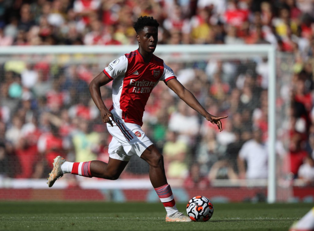 Albert Sambi Lokonga A at the EPL match Arsenal v Norwich City, at the Emirates Stadium, London, UK on 11th September, 2021.