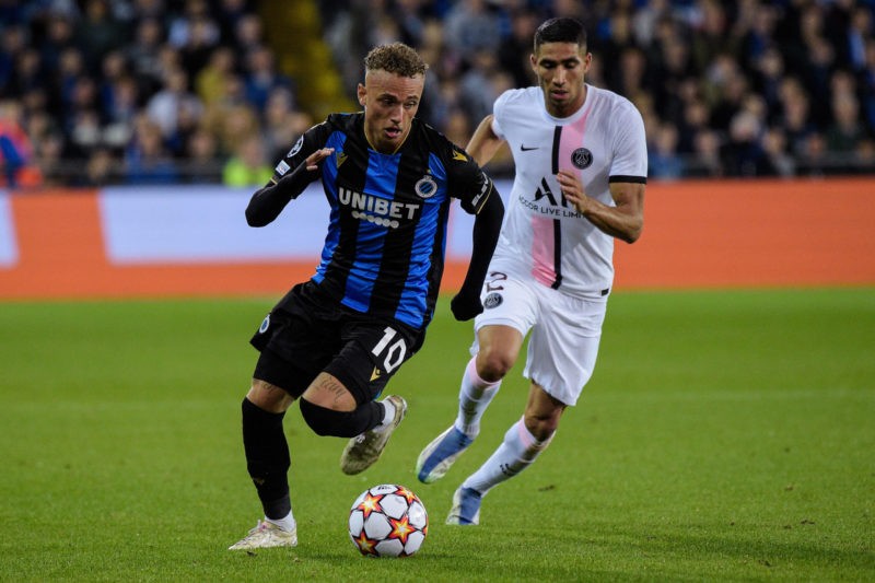 Noa LANG 10 - Brugge - Achraf Hakimi 2 - PSG - FOOTBALL : Brugge vs Paris Saint Germain - Ligue des Champions - Paris - 15/09/2021 FedericoPestellini/Panoramic