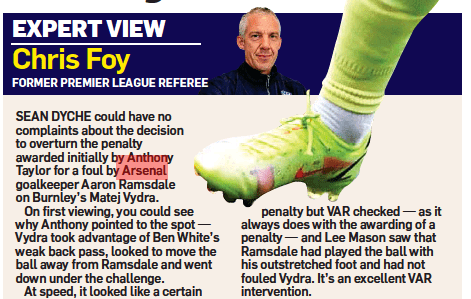 Chrisy Foy Burnely penalty