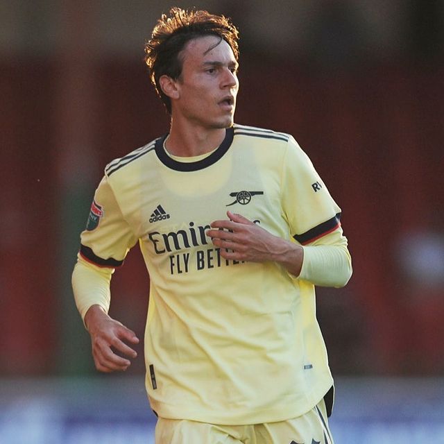 Joel Lopez playing for the Arsenal u23s (Photo via Lopez on Instagram)