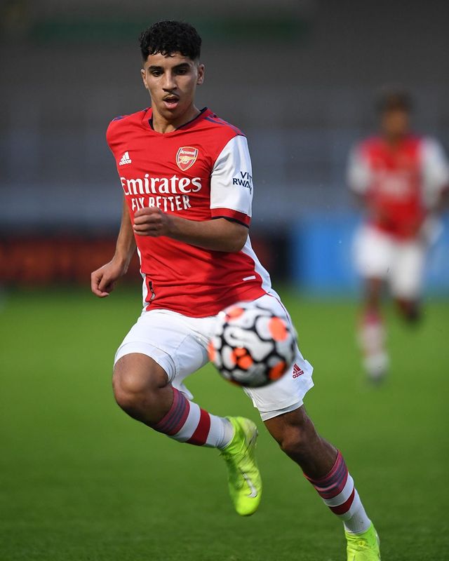 Arsenal u23s top table as Balogun stars against Leeds United 3 Salah-Eddine Oulad M'Hand with the Arsenal u23s (Photo via Oulad M'Hand on Instagram)