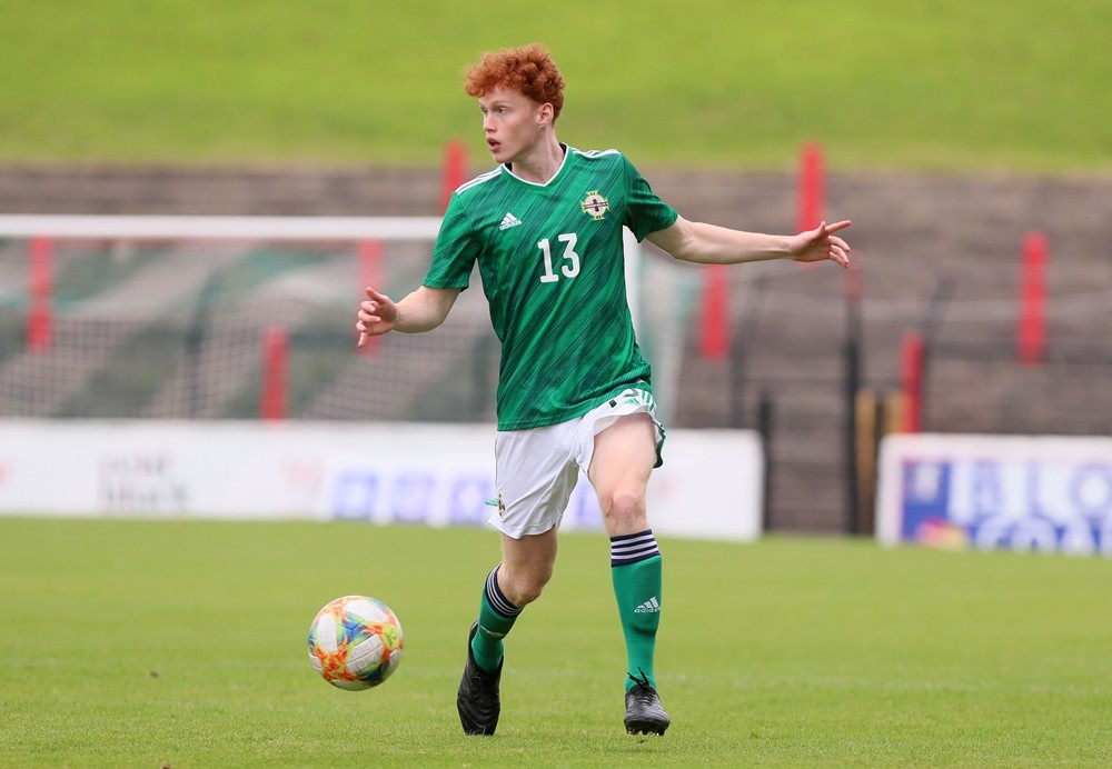 Henry Jeffcott with Northern Ireland (Photo via IrishFA.com)