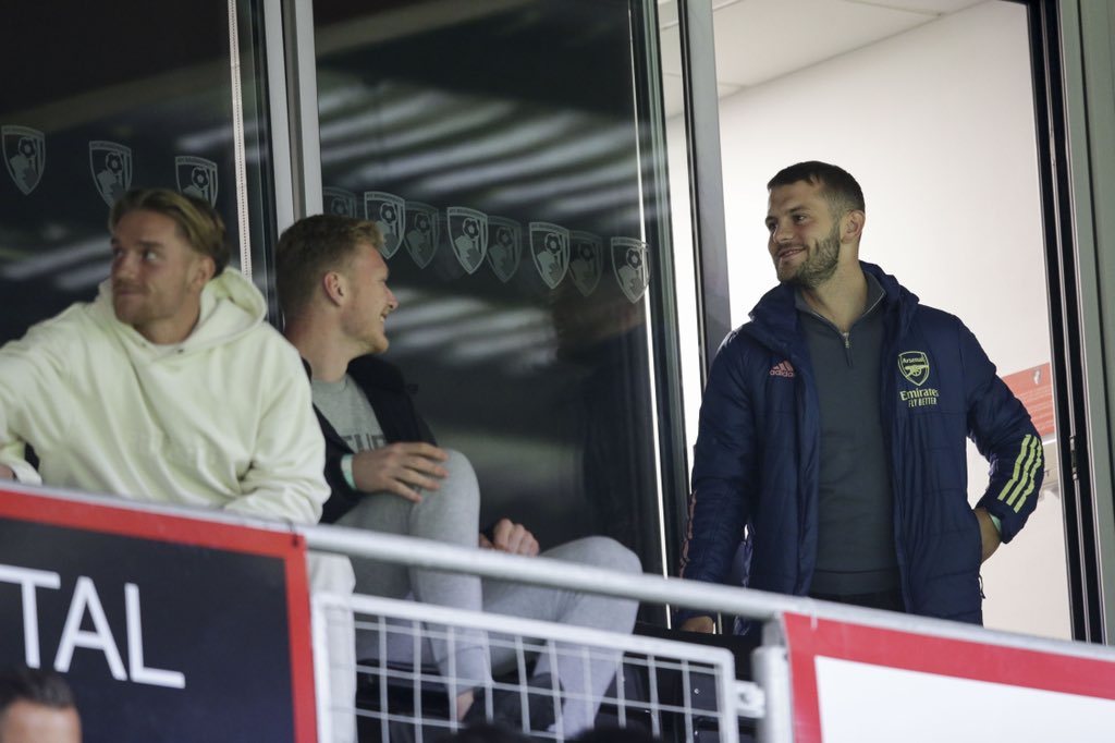 Jack Wilshere will help coach Arsenal u23s until January 3 Jack Wilshere at Arsenal's u23 game against Bournemouth (Photo via Chris Wheatley on Twitter)