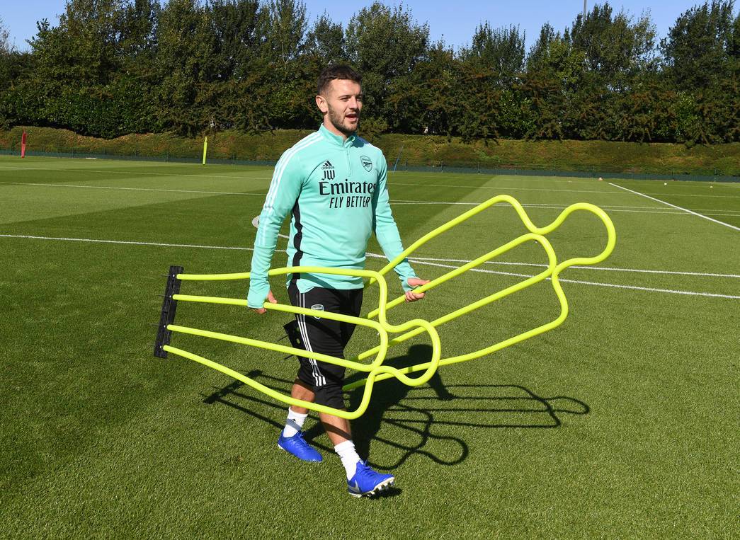 Jack Wilshere in training with Arsenal (Photo via Arsenal.com)