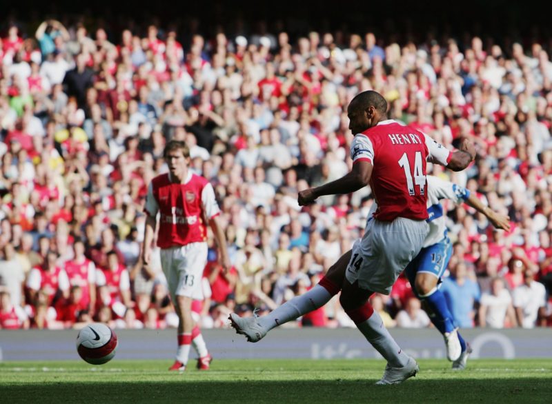 Arsenal's best and worst penalty takers in the Premier League 3 LONDON - SEPTEMBER 09: Thierry Henry of Arsenal scores his teams equalising goal from the penalty spot during the Barclays Premiership match between Arsenal and Middlesbrough at The Emirates Stadium on September 9, 2006 in London, England. (Photo by Ryan Pierse/Getty Images)