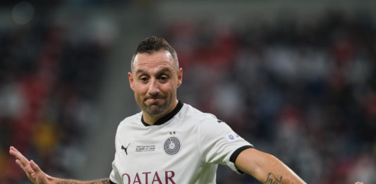 DOHA, QATAR - DECEMBER 18: Santi Cazorla of Al Sadd in action during the Emir Cup Final between Al Sadd and Al Arabi at Al Rayyan Stadium on December 18, 2020 in Doha, Qatar. (Photo by Simon Holmes/Getty Images)