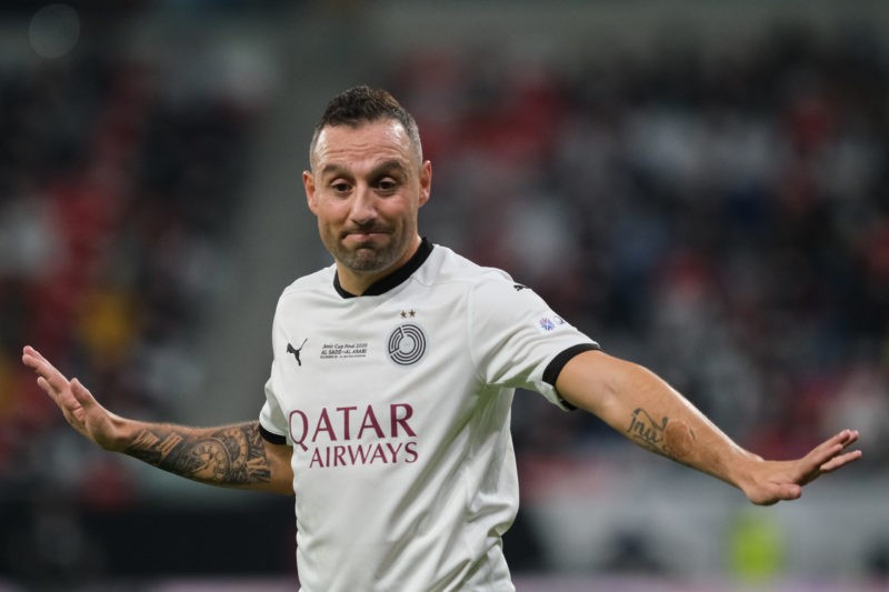 DOHA, QATAR - DECEMBER 18: Santi Cazorla of Al Sadd in action during the Emir Cup Final between Al Sadd and Al Arabi at Al Rayyan Stadium on Decemb...