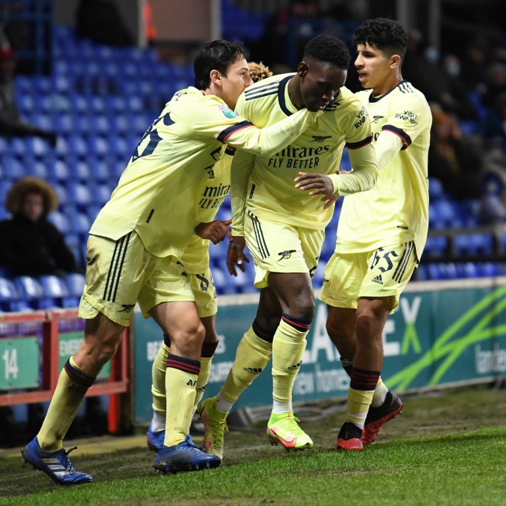Folarin Balogun completes Middlesbrough medical 2 Folarin Balogun celebrating a goal for the Arsenal u21s (Photo via Arsenal Academy on Twitter)