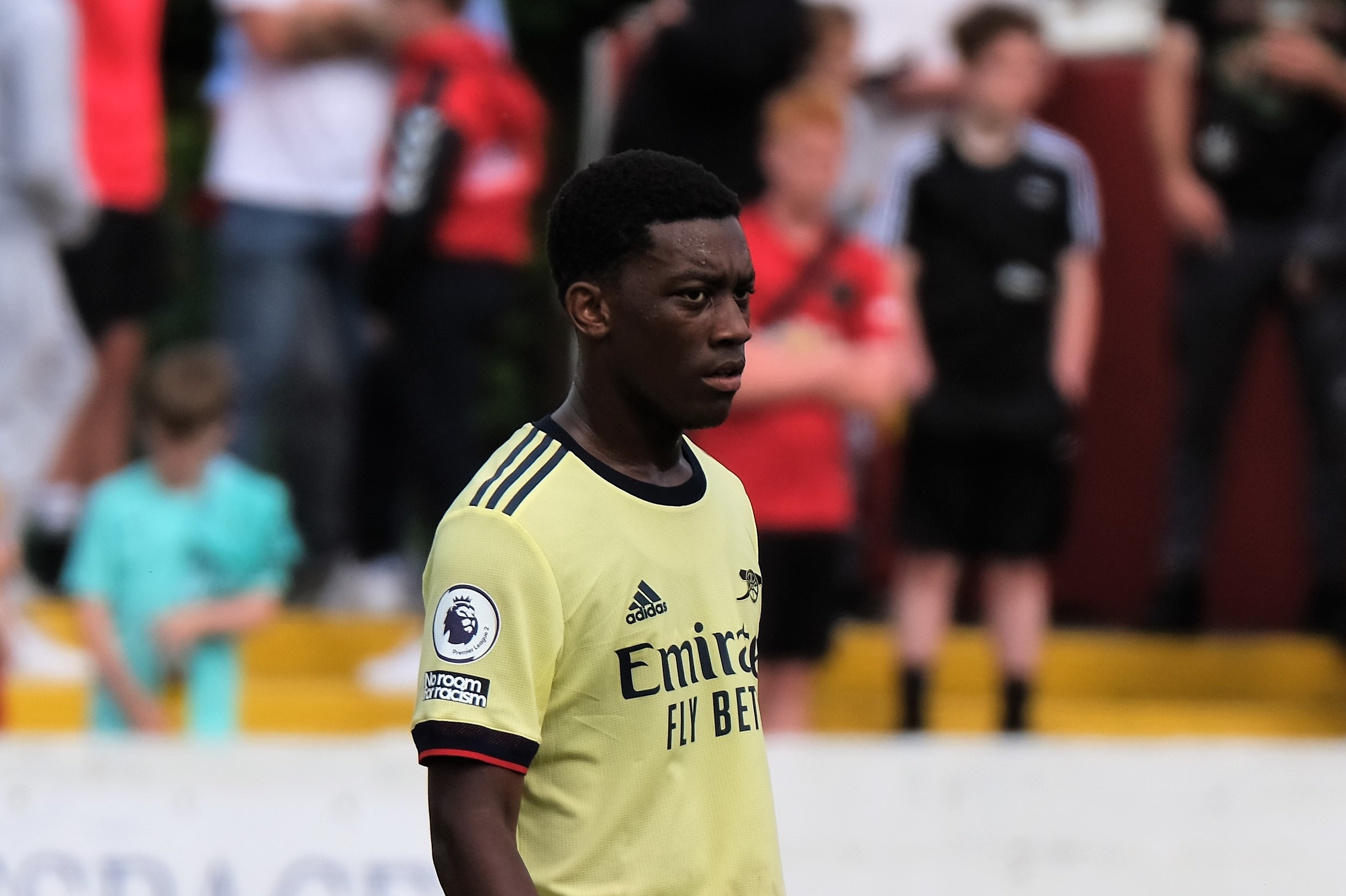 Khayon Edwards playing for the Arsenal u23s in pre-season (Photo by Dan Critchlow)