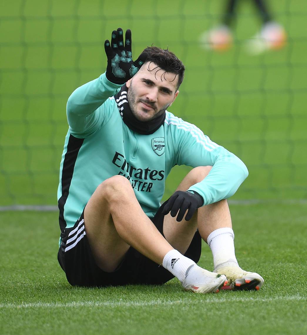 Sead Kolasinac back in training with Arsenal (Photo via Arsenal.com)