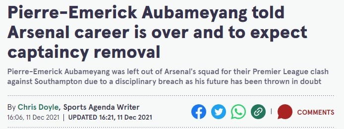 Mikel Arteta asked about Aubameyang captaincy status at Arsenal 3 The Mirror