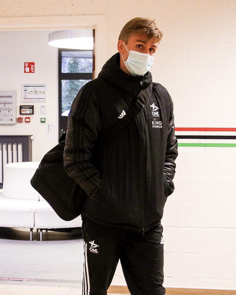 Runar Alex Runarsson with OH Leuven (Photo via Leuven on Twitter)