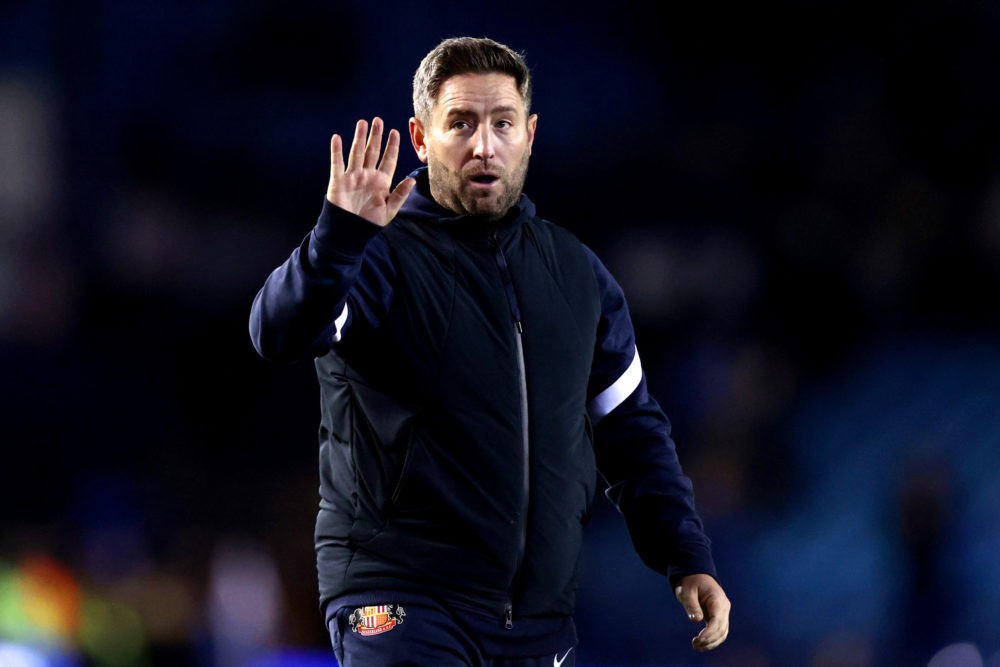 SHEFFIELD, ENGLAND: Lee Johnson, Manager of Sunderland reacts following defeat in the Sky Bet League One match between Sheffield Wednesday and Sund...