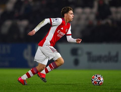 Ben Cottrell with the Arsenal u23s (Photo via Cottrell on Instagram)