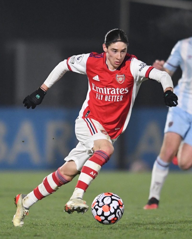 Marcelo Flores plays for the Arsenal u23s (Photo via Arsenal Academy on Twitter)