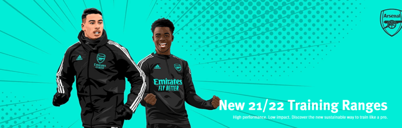 Arsenal training kit, via Arsenal