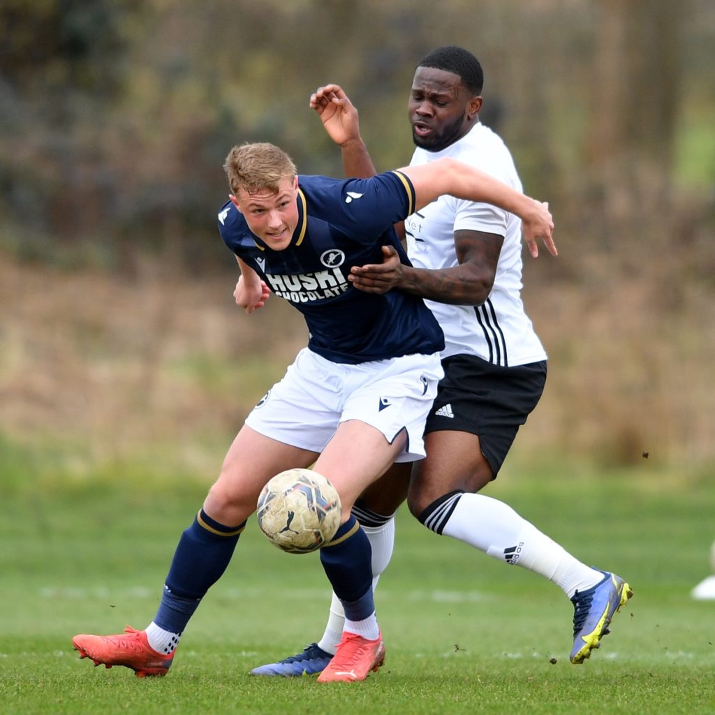 Arsenal 22yo makes early injury return to the pitch 2 Daniel Ballard playing for the Millwall u23s (Photo via Millwall on Twitter)