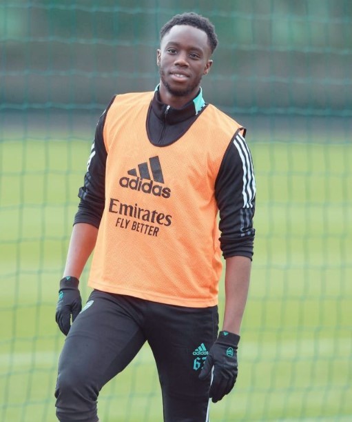 3 games, 5 goals & assists: Arsenal 21yo searches for new club 3 James Olayinka in training with Arsenal (Photo via Olayinka on Instagram)