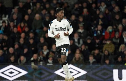 What next for the 3 former Gunners with relegated Derby? 3 Malcolm Ebiowei with Derby County (Photo via Ebiowei on Instagram)