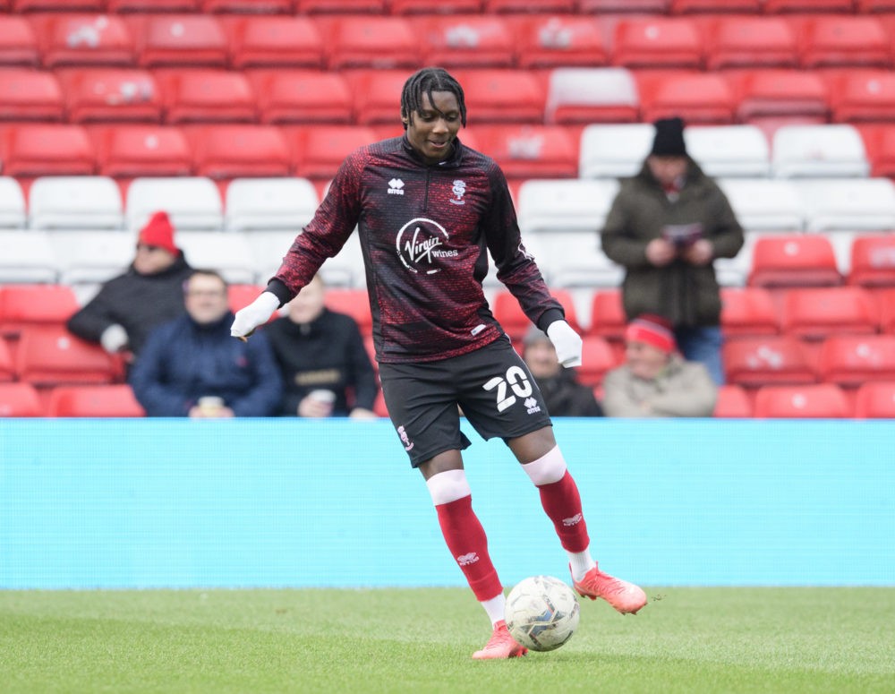 Brooke Norton-Cuffy with Lincoln City (Photo via Lincoln City on Twitter)