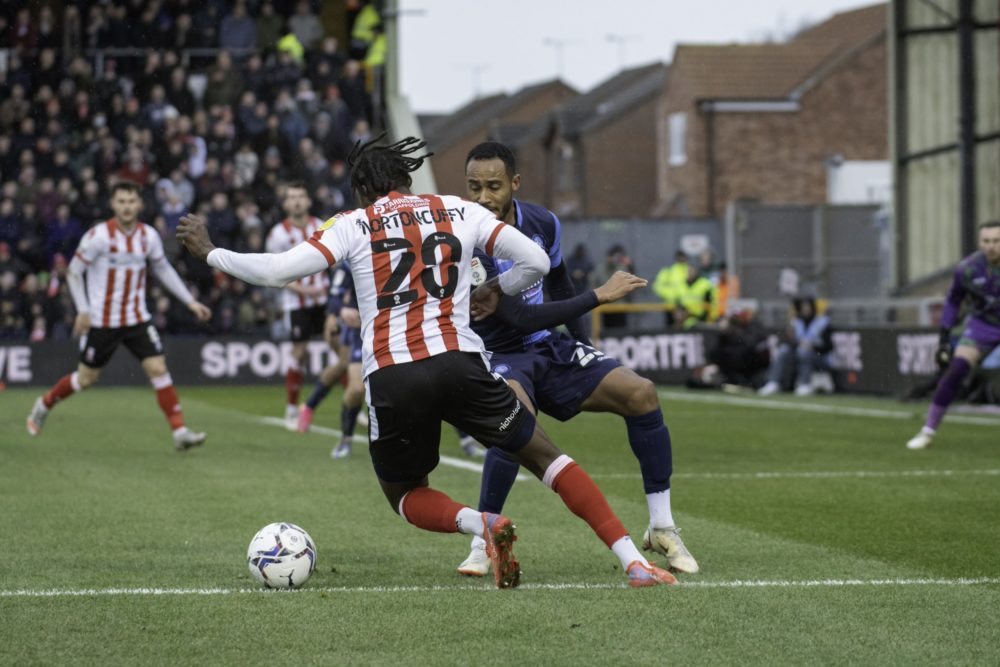 Brooke Norton-Cuffy with Lincoln City (Photo via Lincoln City on Twitter)